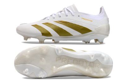 Men's Adidas Predator Elite 24 FG Football Boots - Beige/White/Gold