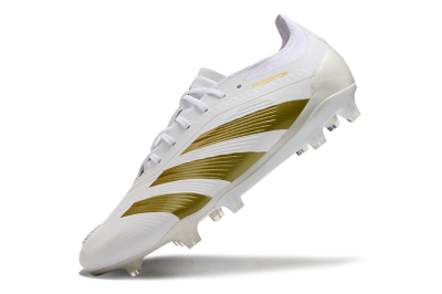 Men's Adidas Predator Elite 24 FG Football Boots - Beige/White/Gold