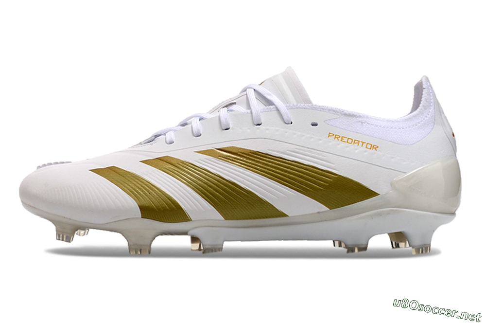 Men's Adidas Predator Elite 24 FG Football Boots - Beige/White/Gold 0