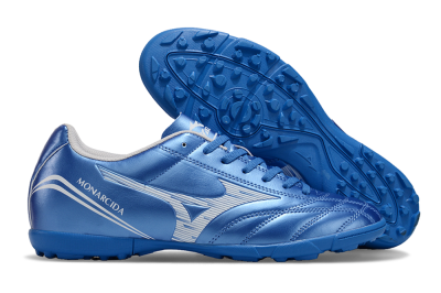 Men's Mizuno Monarcida Neo TF Football Shoes - Blue/White