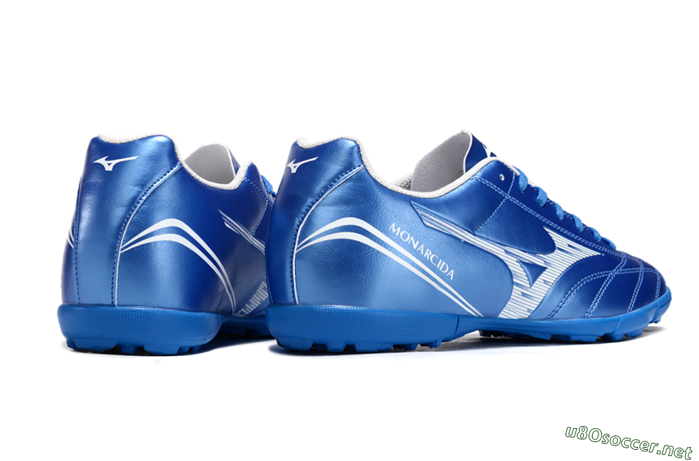 Men's Mizuno Monarcida Neo TF Football Shoes - Blue/White 6