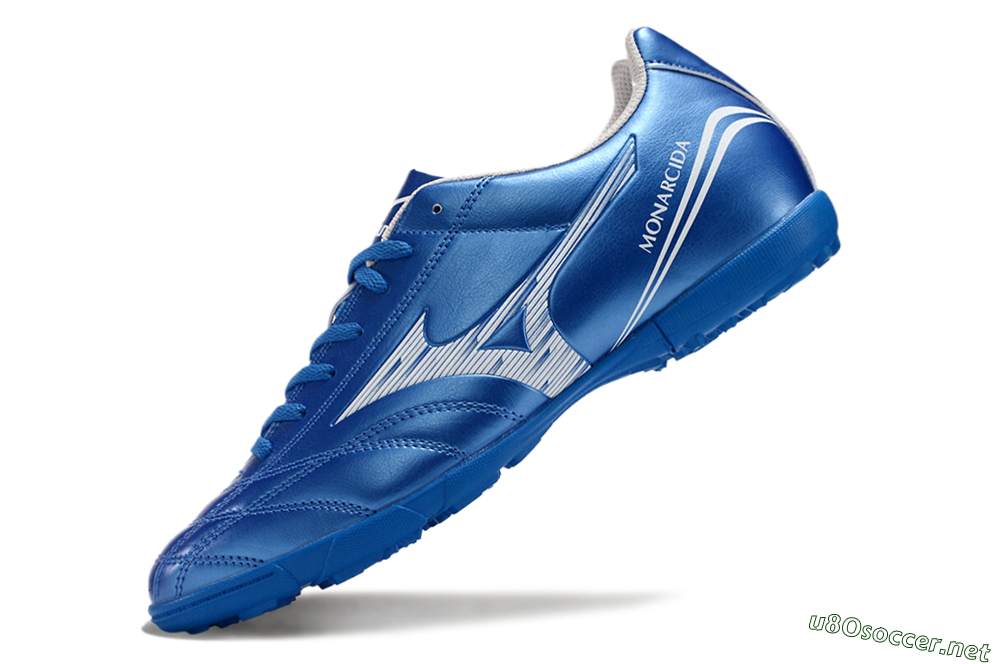 Men's Mizuno Monarcida Neo TF Football Shoes - Blue/White 5