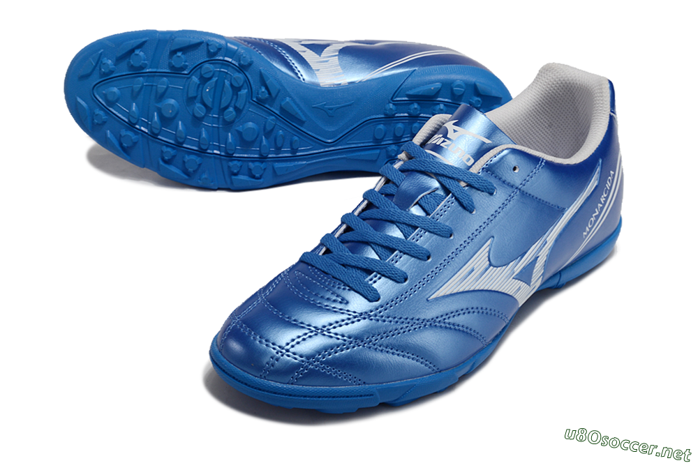 Men's Mizuno Monarcida Neo TF Football Shoes - Blue/White 3