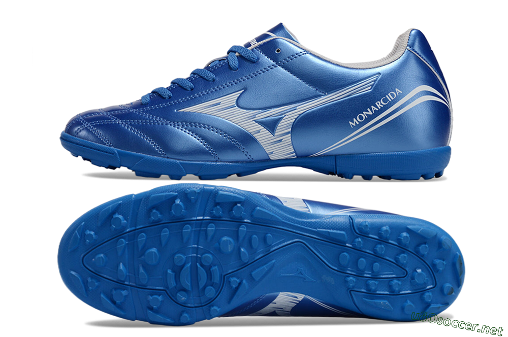 Men's Mizuno Monarcida Neo TF Football Shoes - Blue/White 1