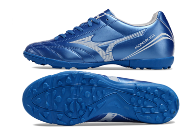 Men's Mizuno Monarcida Neo TF Football Shoes - Blue/White