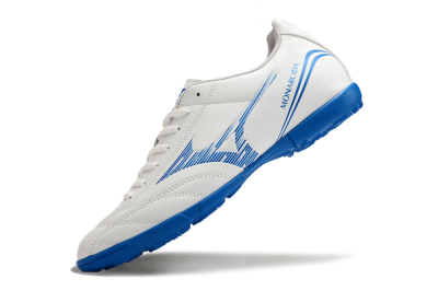 Men's Mizuno Monarcida Neo TF Football Shoes - White/Blue