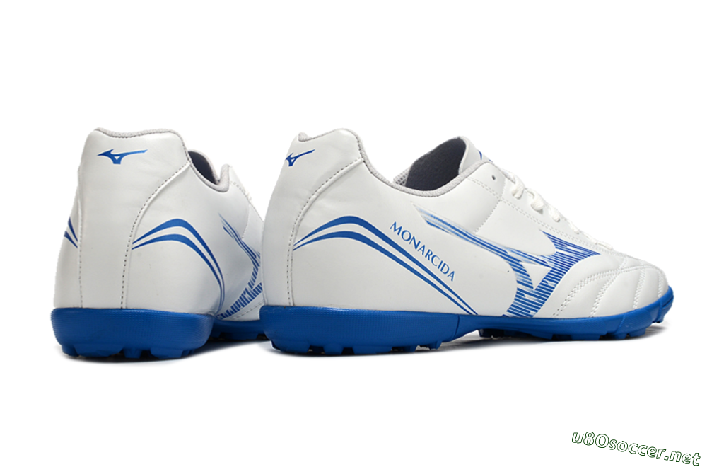 Men's Mizuno Monarcida Neo TF Football Shoes - White/Blue 6