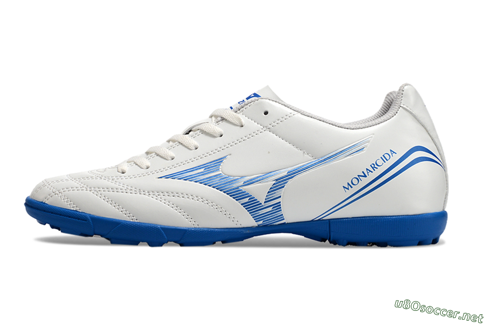 Men's Mizuno Monarcida Neo TF Football Shoes - White/Blue 0