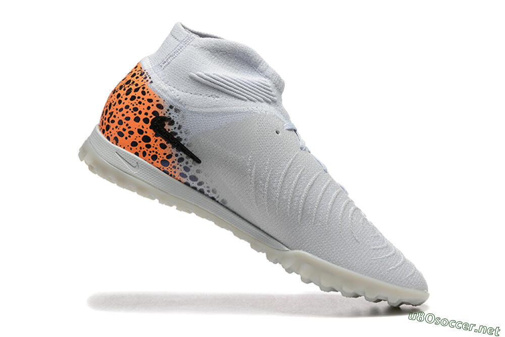 Men's Nike Phantom Luna Elite TF Football Shoes - Grey/Black/Leopard 7