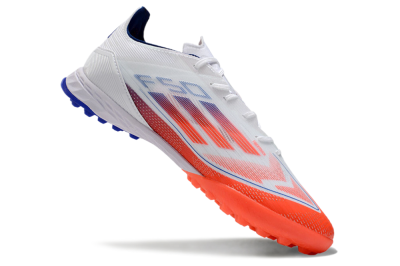 Men's Adidas F50 Pro TF Football Shoes - White/Red/Blue