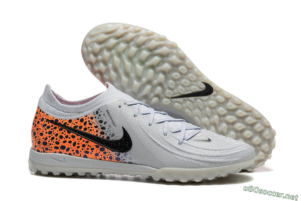 Men's Nike Phantom GX 2 Elite TF Football Shoes - Grey/Black/Leopard 2