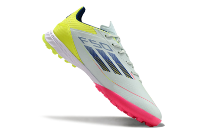 Men's Adidas F50 Pro TF Football Shoes - Almost Blue/Semi Lucid Blue/Semi Solar Yellow