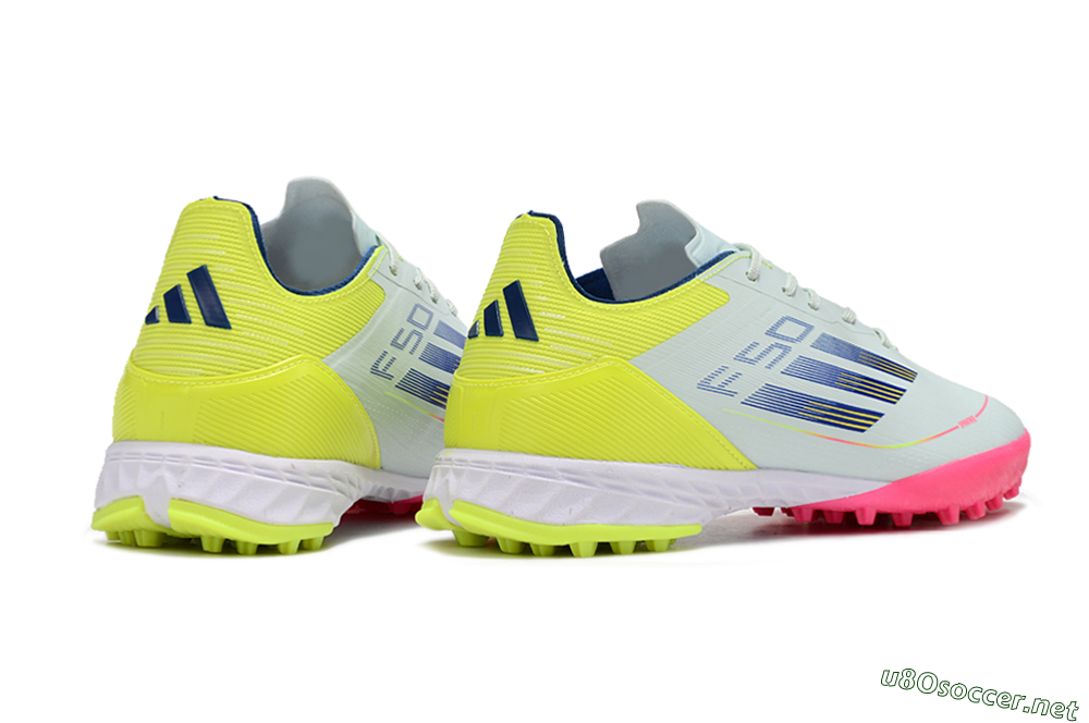 Men's Adidas F50 Pro TF Football Shoes - Almost Blue/Semi Lucid Blue/Semi Solar Yellow 6