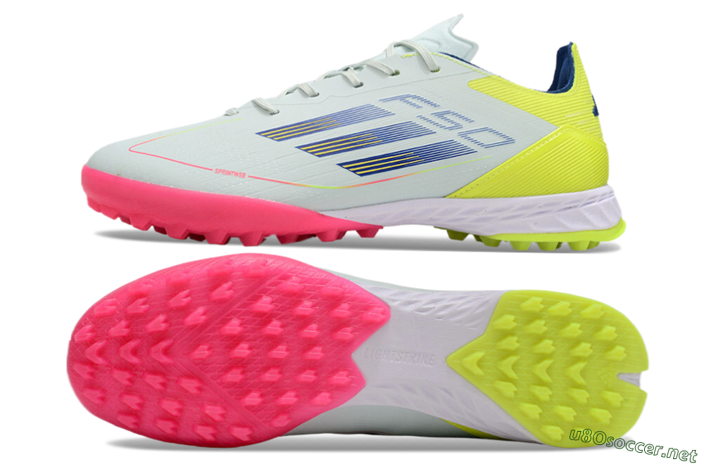 Men's Adidas F50 Pro TF Football Shoes - Almost Blue/Semi Lucid Blue/Semi Solar Yellow 1