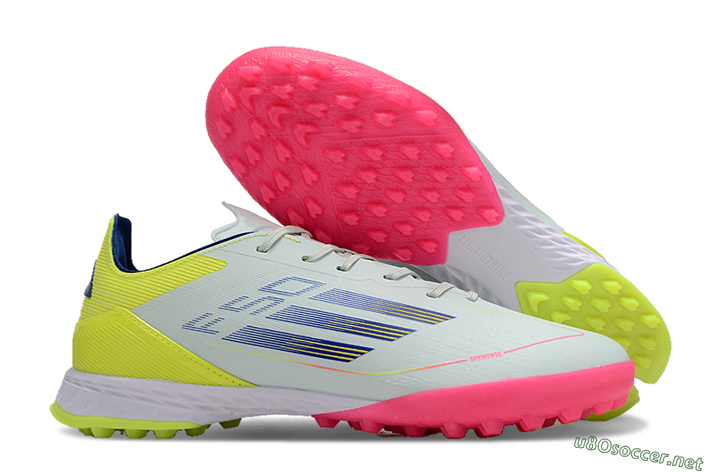 Men's Adidas F50 Pro TF Football Shoes - Almost Blue/Semi Lucid Blue/Semi Solar Yellow 2