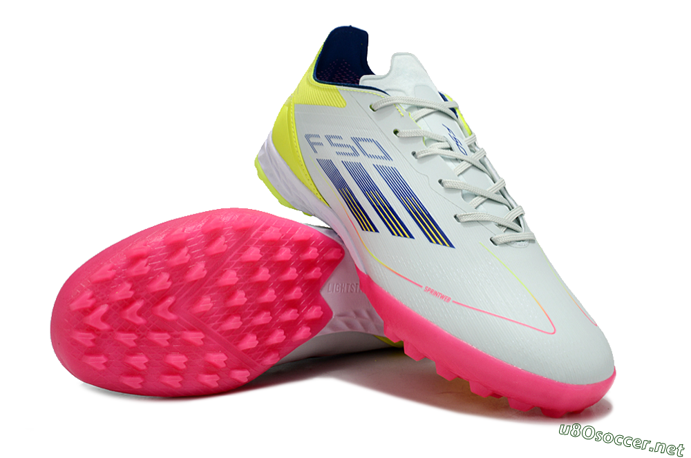 Men's Adidas F50 Pro TF Football Shoes - Almost Blue/Semi Lucid Blue/Semi Solar Yellow 3