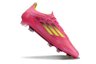 Unisex Adidas F50 Adizero FG Football Boots - Pink/Yellow/Black