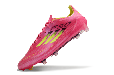Unisex Adidas F50 Adizero FG Football Boots - Pink/Yellow/Black