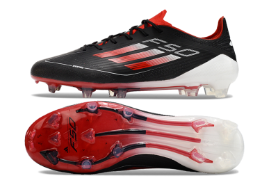 Men's Adidas F50 Elite FG Football Boots - Black/Red/White