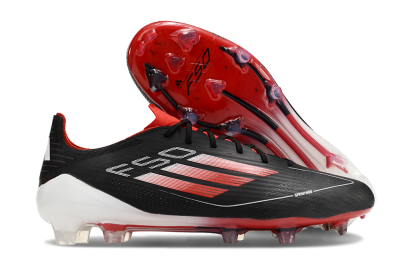 Men's Adidas F50 Elite FG Football Boots - Black/Red/White