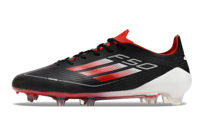 Men's Adidas F50 Elite FG Football Boots - Black/Red/White