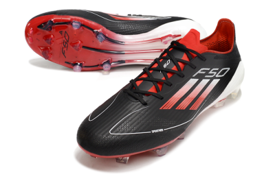 Men's Adidas F50 Elite FG Football Boots - Black/Red/White