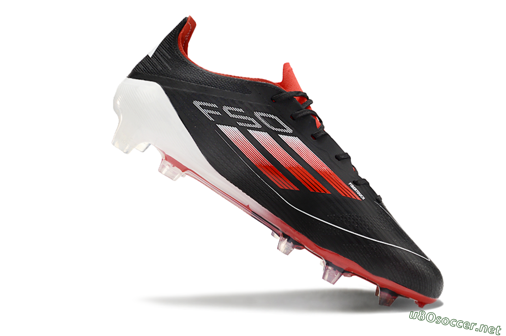 Men's Adidas F50 Elite FG Football Boots - Black/Red/White 4