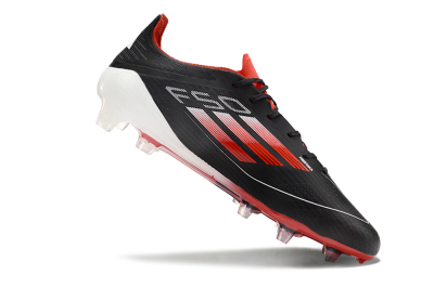 Men's Adidas F50 Elite FG Football Boots - Black/Red/White