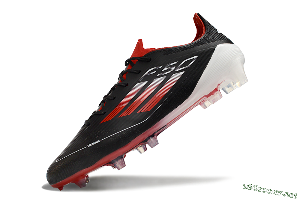 Men's Adidas F50 Elite FG Football Boots - Black/Red/White 5