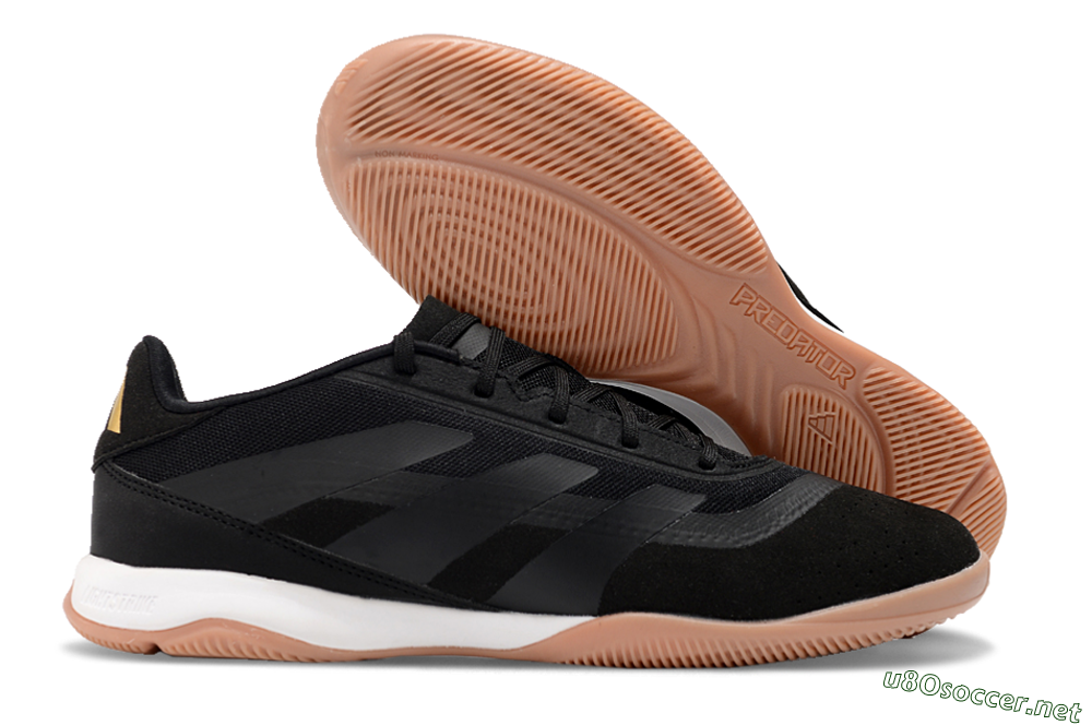 Men's Adidas Predator Elite 24 IC Football Shoes - Black/White/Brown 2