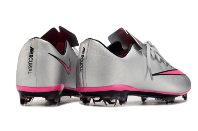 Men's Nike Mercurial Vapor 10 FG Football Boots - Silver/Pink/Black