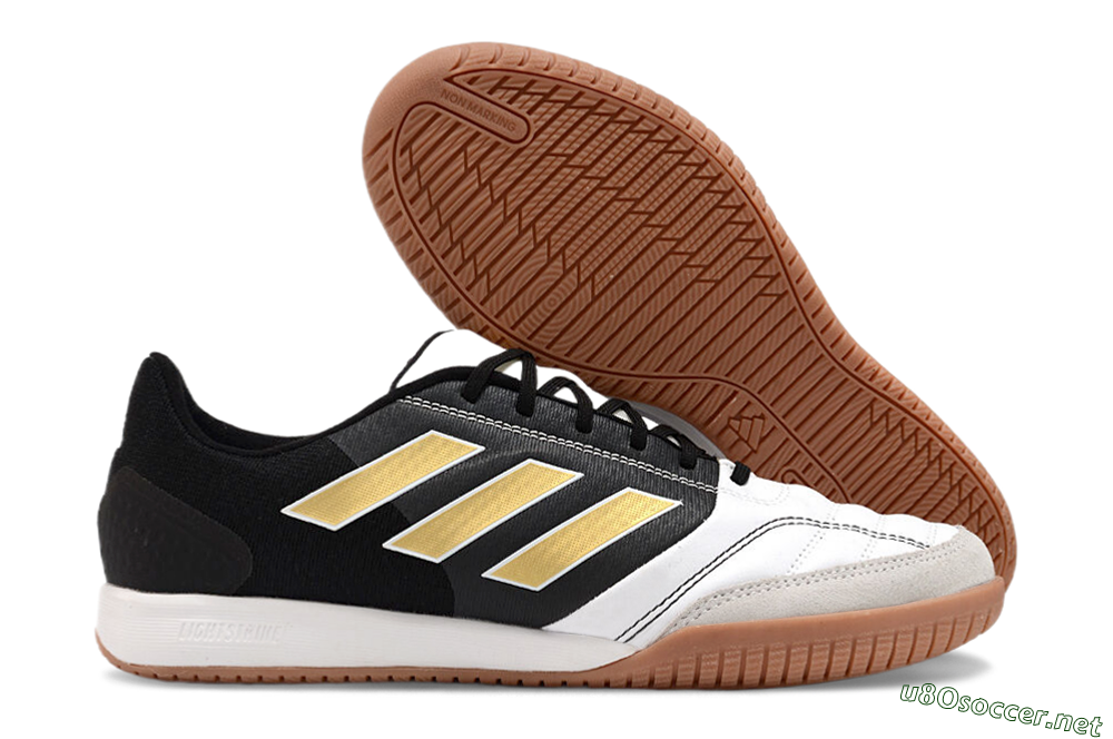Men's Adidas Top Sala Competition IC Football Shoes - White/Black/Gold 2
