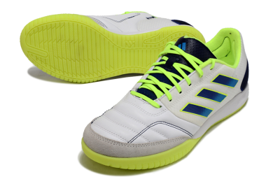Men's Adidas Top Sala Competition IC Football Shoes - White/Blue/Yellow