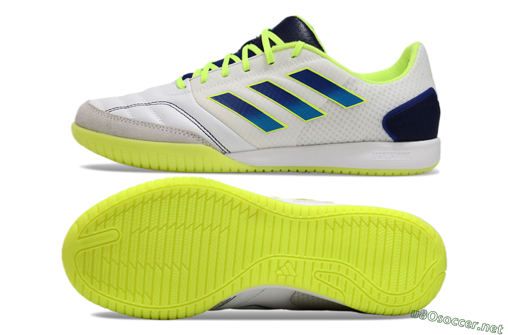 Men's Adidas Top Sala Competition IC Football Shoes - White/Blue/Yellow 1