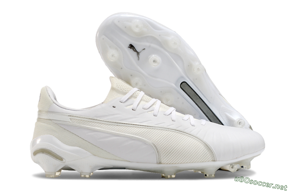Men's Puma Ultra Ultimate AG Football Boots - White/Beige 2