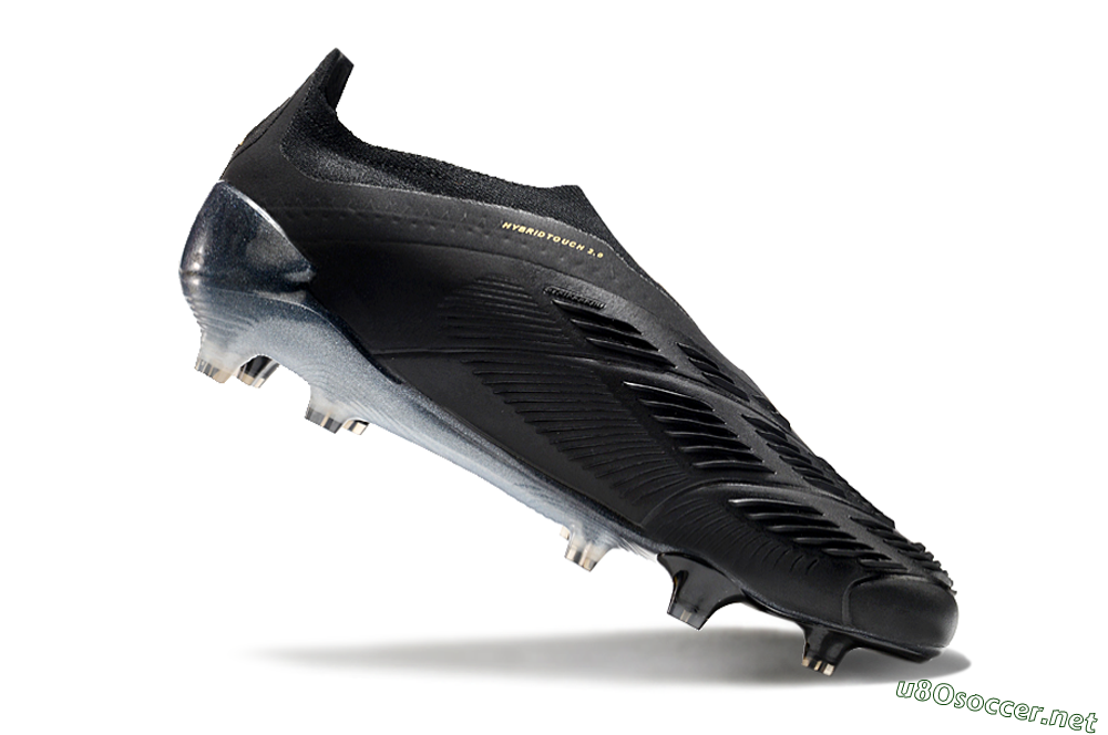 Men's Adidas Predator Elite Laceless FG Football Boots - Black/Silver/Gold 4