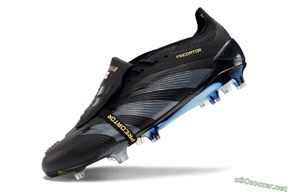 Men's Adidas Predator Elite Foldover Tongue FG Football Boots - Black/Silver/Gold 5