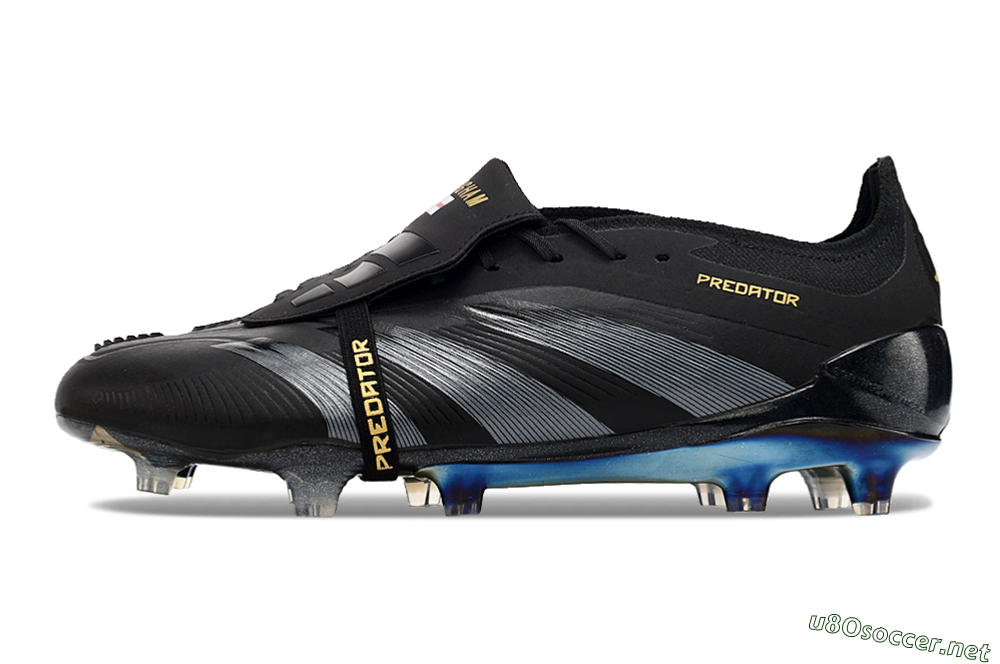 Men's Adidas Predator Elite Foldover Tongue FG Football Boots - Black/Silver/Gold 0