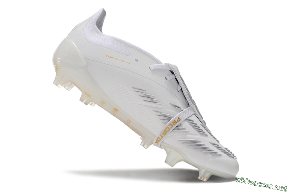 Men's Adidas Predator Elite Foldover Tongue FG Football Boots - Beige/Gold/White 4