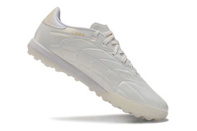 Men's Adidas Copa Pure.3 TF Football Shoes - White/Gold/Beige