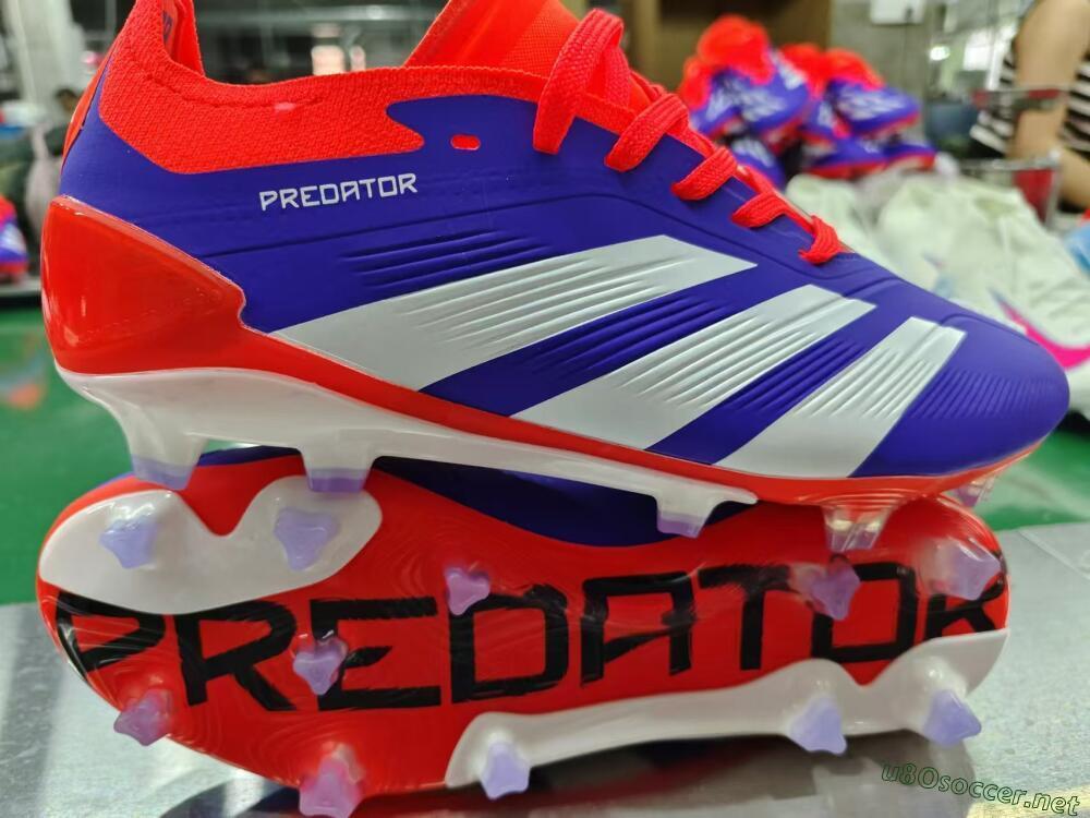 Men's Adidas Predator Elite FG Football Boots - Blue/White/Red