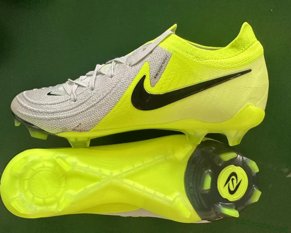Men's Nike Phantom GX Elite FG Football Boots - Grey/Yellow/Black