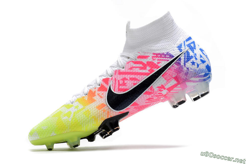 Men's Nike Mercurial Superfly 7 Elite FG Football Boots - Yellow/Pink/Blue 8