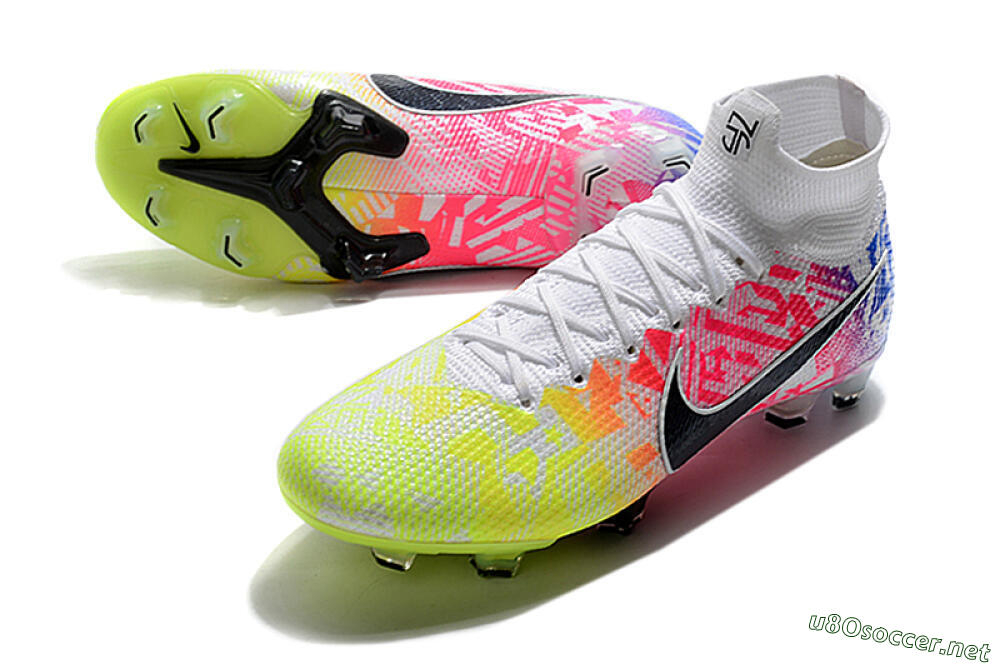 Men's Nike Mercurial Superfly 7 Elite FG Football Boots - Yellow/Pink/Blue 3