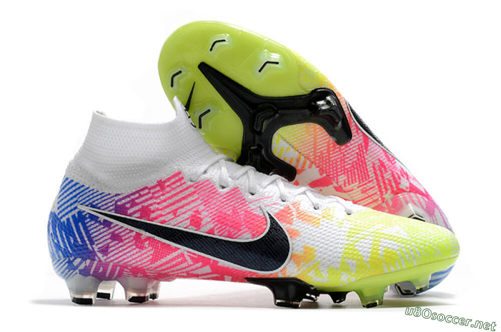 Men's Nike Mercurial Superfly 7 Elite FG Football Boots - Yellow/Pink/Blue 2