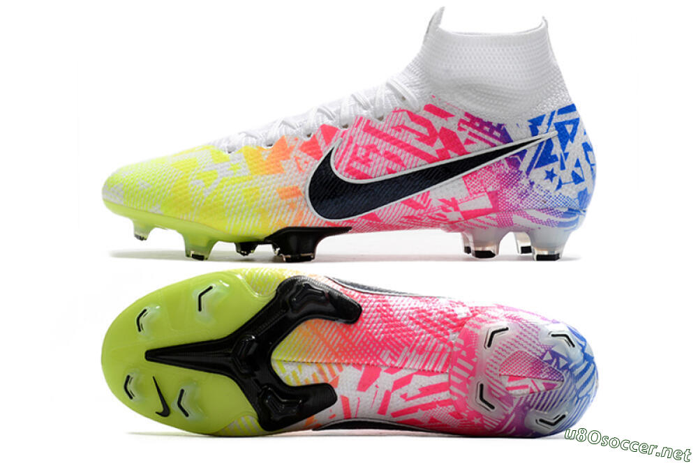 Men's Nike Mercurial Superfly 7 Elite FG Football Boots - Yellow/Pink/Blue 1