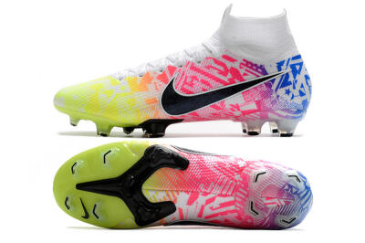 Men's Nike Mercurial Superfly 7 Elite FG Football Boots - Yellow/Pink/Blue