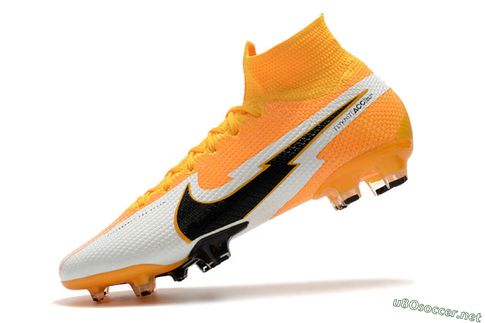 Men's Nike Mercurial Superfly 7 Elite FG Football Boots - Orange/White/Black 8