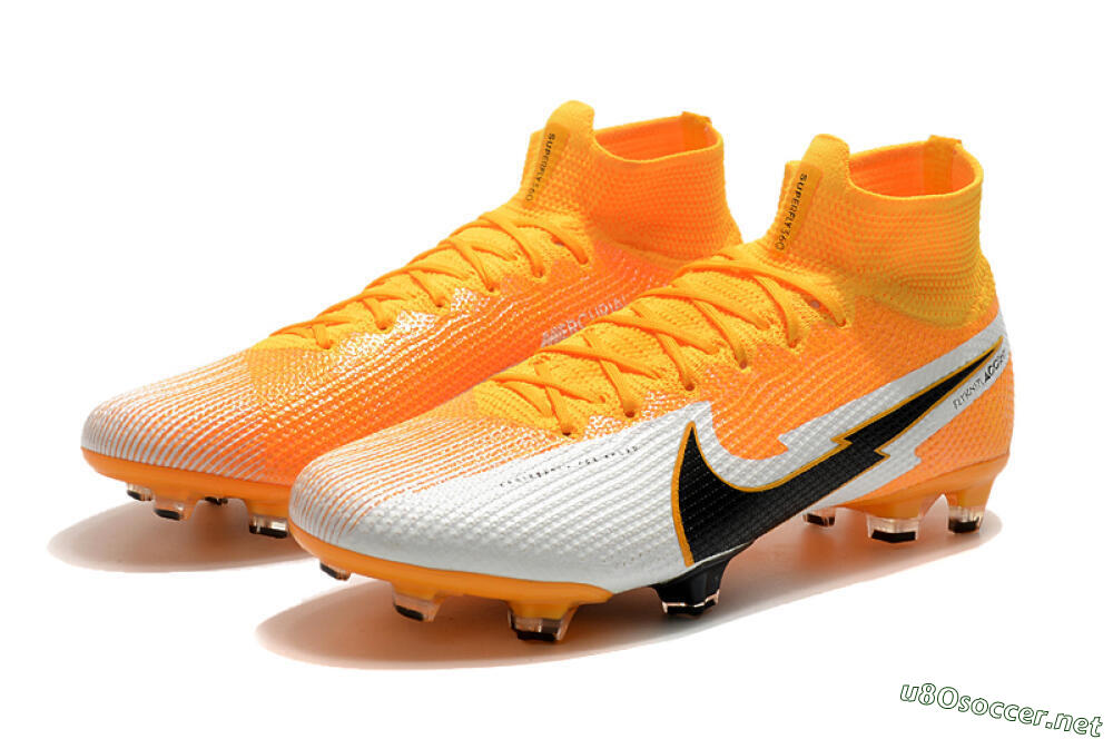 Men's Nike Mercurial Superfly 7 Elite FG Football Boots - Orange/White/Black 5