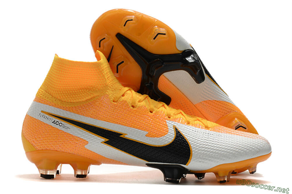 Men's Nike Mercurial Superfly 7 Elite FG Football Boots - Orange/White/Black 2
